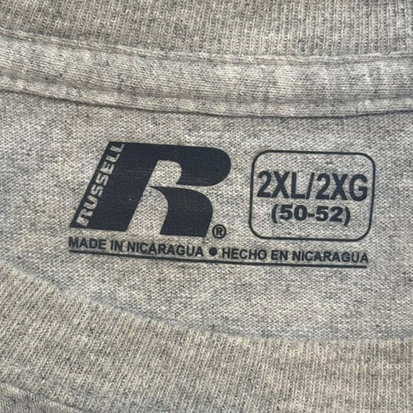 VTG Russell Athletic Nebraska Cornhuskers Gray T-Shirt 2XL 50-52 Sports Fan - Picture 3 of 6